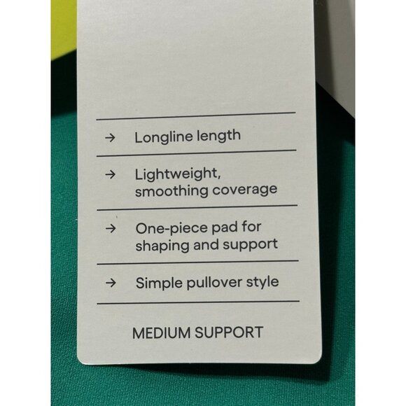 XS - Womens Everyday Soft Medium Support Longline Sports Bra - AIM - Green - Picture 6 of 10